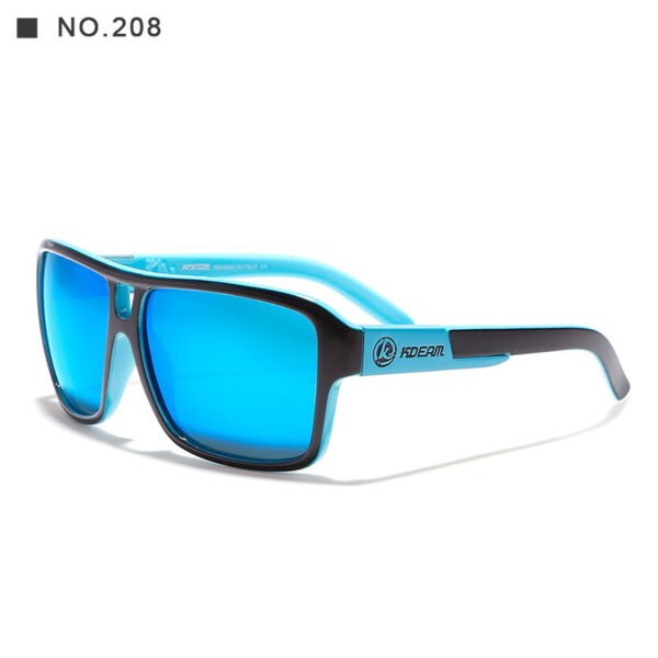 Square Sports Polarized Sunglasses European And American Colorful Big Frame Cycling Glasses - Image 5