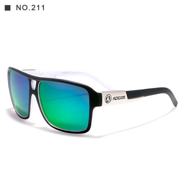 Square Sports Polarized Sunglasses European And American Colorful Big Frame Cycling Glasses - Image 3