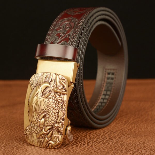 Men's Personalized Carved Eagle Automatic Buckle Belt - Image 4