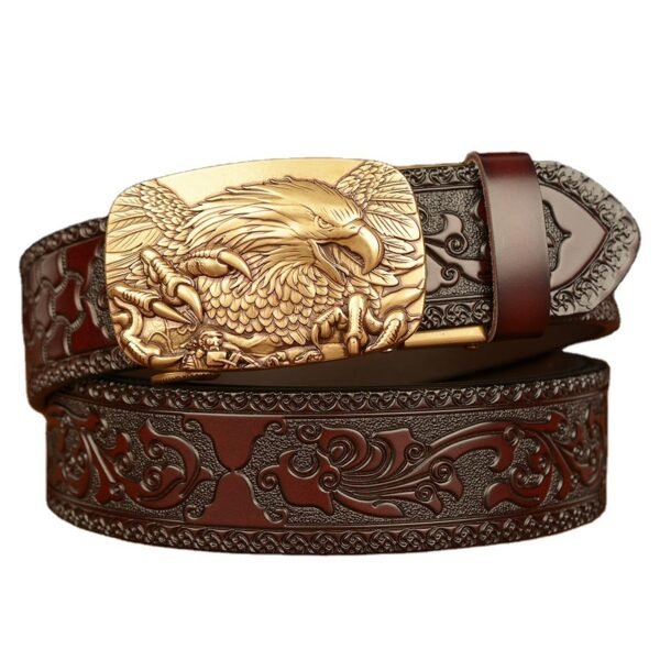 Men's Personalized Carved Eagle Automatic Buckle Belt - Image 2