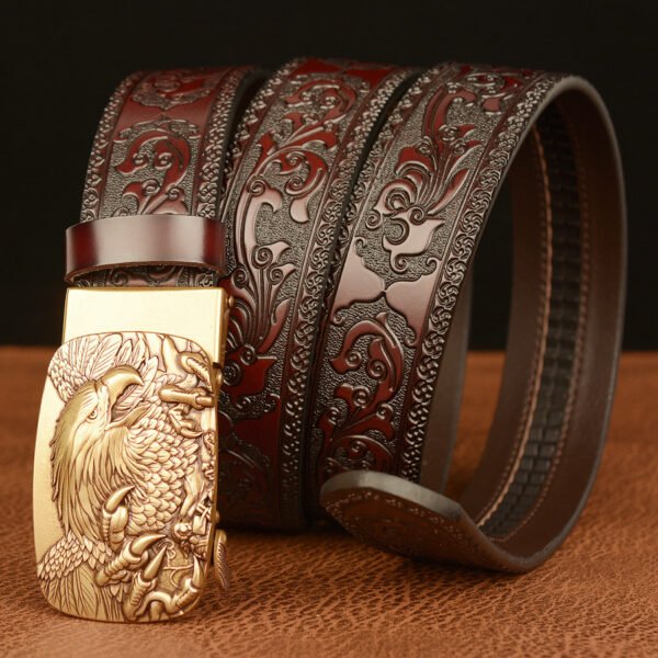 Men's Personalized Carved Eagle Automatic Buckle Belt - Image 6