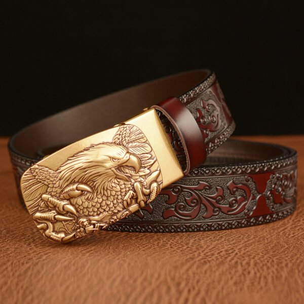 Men's Personalized Carved Eagle Automatic Buckle Belt - Image 7