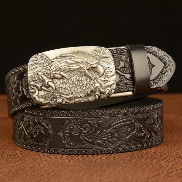 Men's Personalized Carved Eagle Automatic Buckle Belt - Image 8