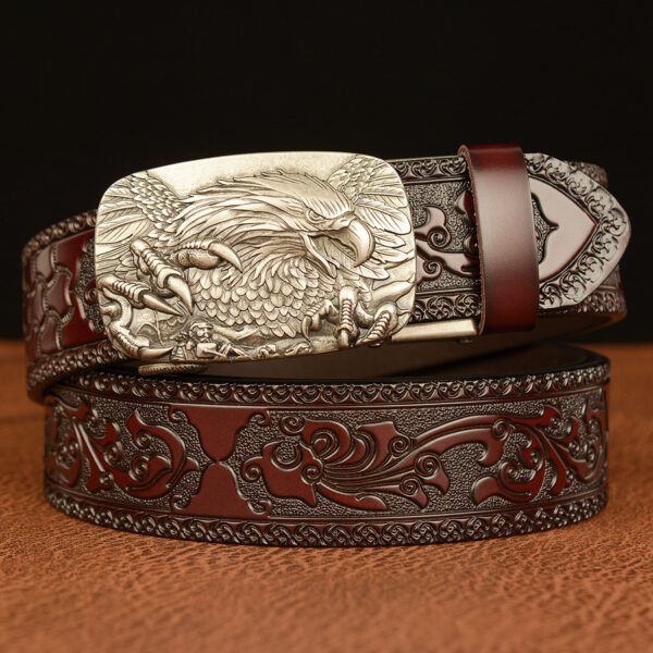 Men's Personalized Carved Eagle Automatic Buckle Belt - Image 3