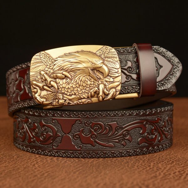 Men's Personalized Carved Eagle Automatic Buckle Belt - Image 5