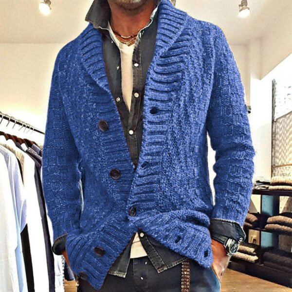 Polyester Men's Long-sleeved Thick Needle Sweater Sweater - Image 5