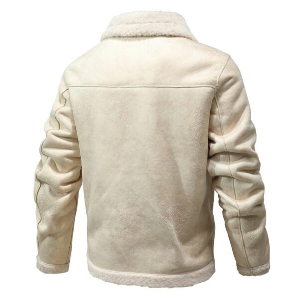 Solid Color Fur Casual Regular Coat Men - Image 4