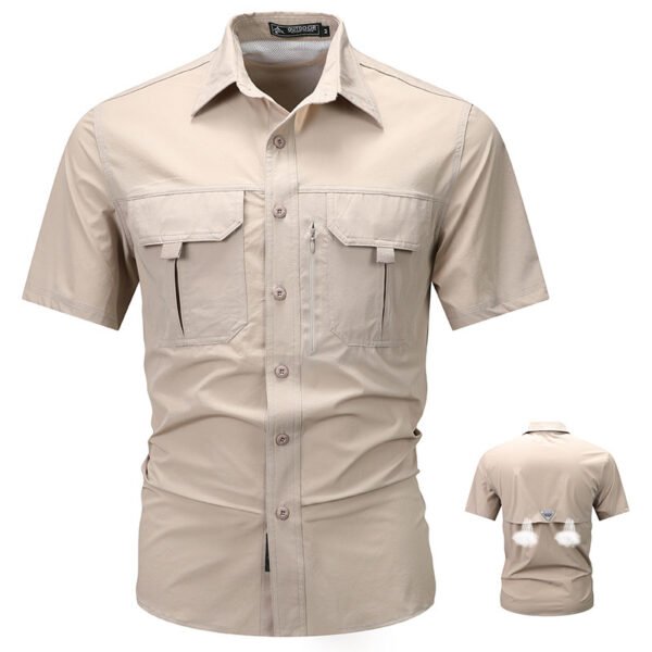 Summer Outdoor Leisure Multi-pocket Workwear Short Sleeve - Image 9