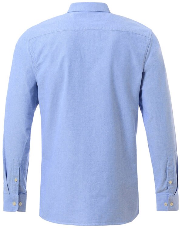 Men's solid color long sleeve shirt - Image 4