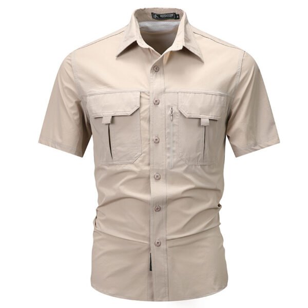 Summer Outdoor Leisure Multi-pocket Workwear Short Sleeve - Image 6