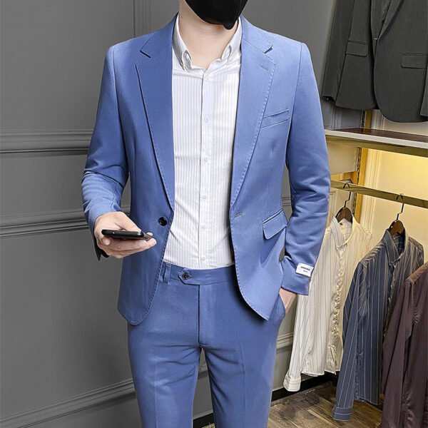 Men's Korean-style Slim Fit Business Suit Casual Suit - Image 5