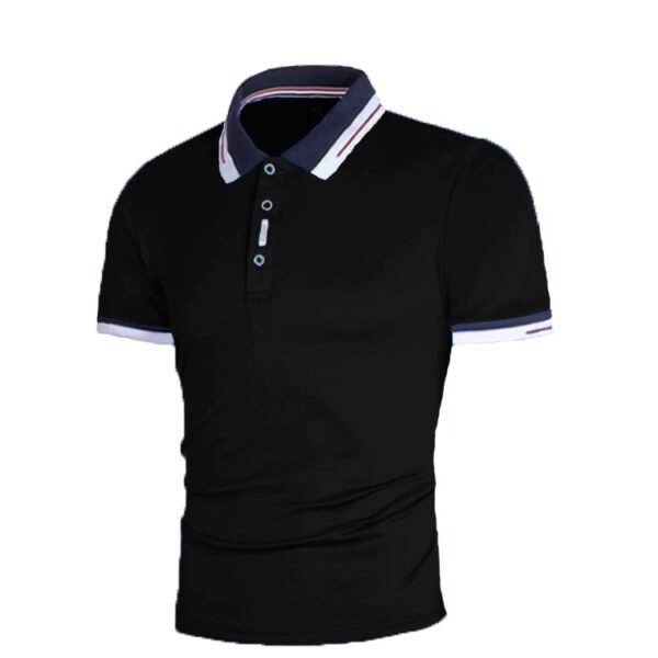 Summer New Men's Stitching T-shirt In Contrast Color Men's Youth Sports Fashion Short-sleeved Polo Shirt - Image 5