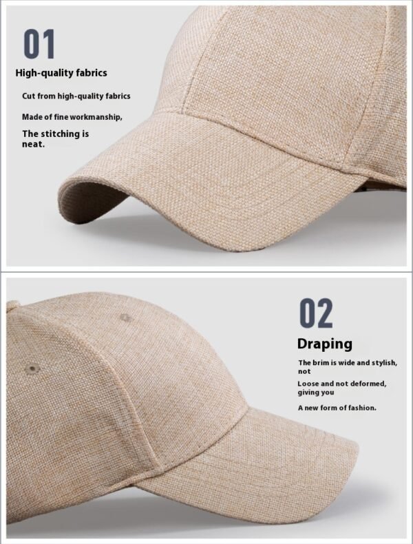 Men's Sunhat Baseball Breathable Hemp Peaked Cap - Image 8