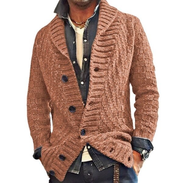 Polyester Men's Long-sleeved Thick Needle Sweater Sweater - Image 7