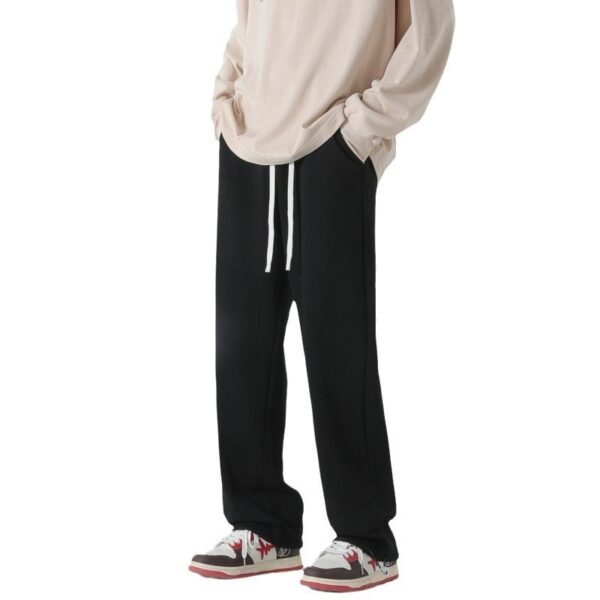 Autumn And Winter Straight Wide Leg Casual Trousers Drape Fleece-lined Thickening Exercise - Image 7