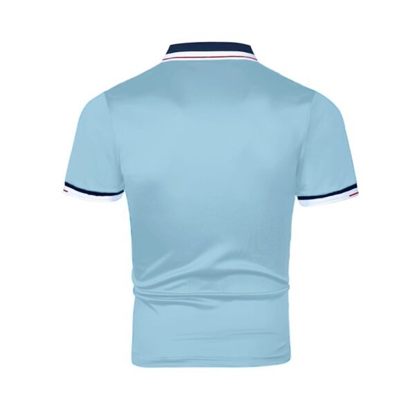 Summer New Men's Stitching T-shirt In Contrast Color Men's Youth Sports Fashion Short-sleeved Polo Shirt - Image 7