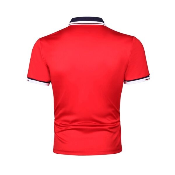 Summer New Men's Stitching T-shirt In Contrast Color Men's Youth Sports Fashion Short-sleeved Polo Shirt - Image 10