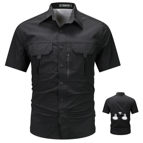 Summer Outdoor Leisure Multi-pocket Workwear Short Sleeve - Image 7