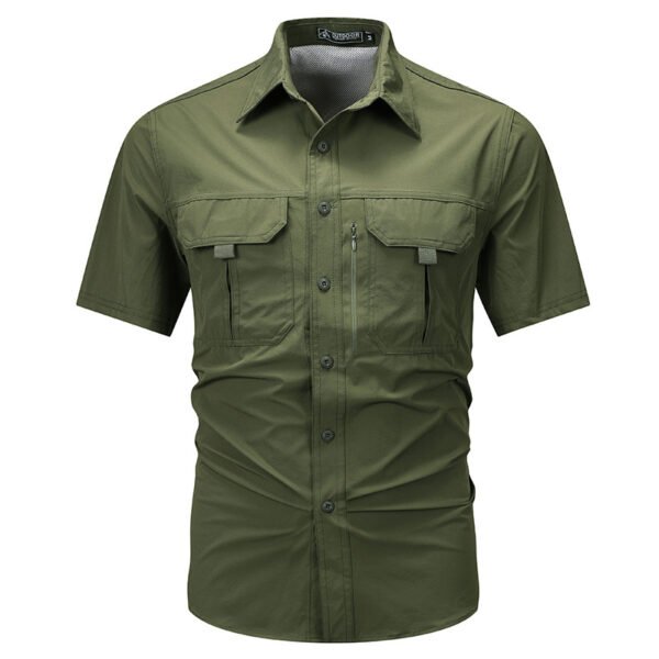 Summer Outdoor Leisure Multi-pocket Workwear Short Sleeve - Image 3