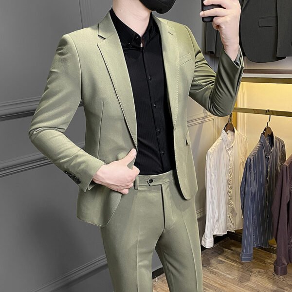 Men's Korean-style Slim Fit Business Suit Casual Suit - Image 7