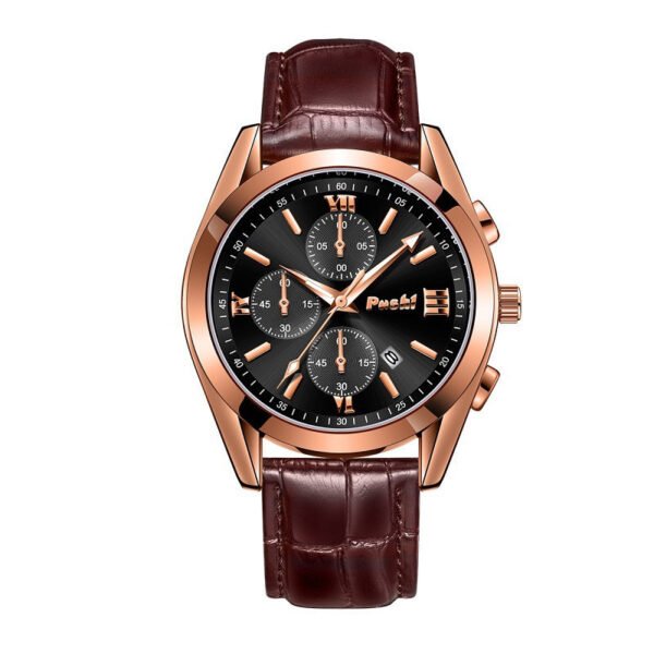 Quartz Watch High-end Business Waterproof Watch Genuine Leather Men's Waterproof Watch - Image 2